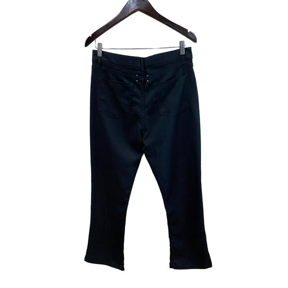 Black Emporio MM6 Maison Margiela Women's Button Fly High Waist Boot cut Pants S - Picture 2 of 7